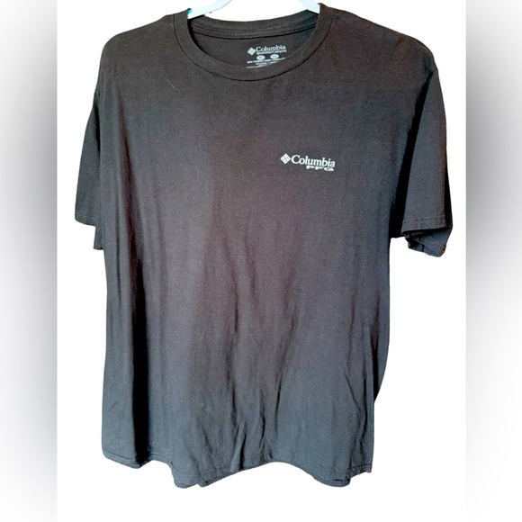 Columbia PFG Short Sleeve Cotton Tee Men’s XL Black Graphic Flag - Picture 1 of 7